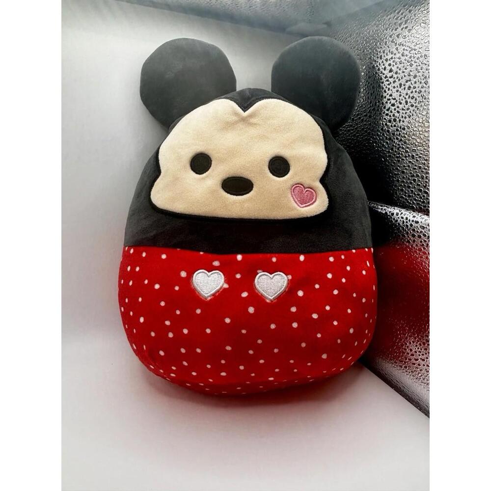 Squishmallows 2023 Valentines Day Red Black Mickey Mouse Plush Toy Soft